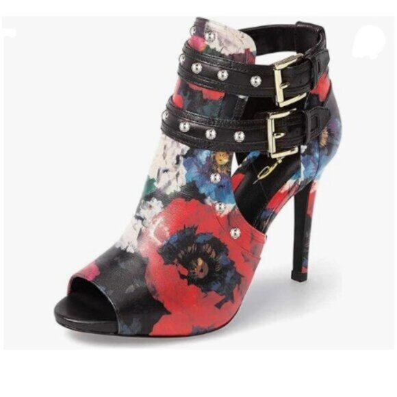 XYD Peony Peep Toe Ankle Bootie High Heels Buckled Double Straps Pumps Shoes - Picture 1 of 8